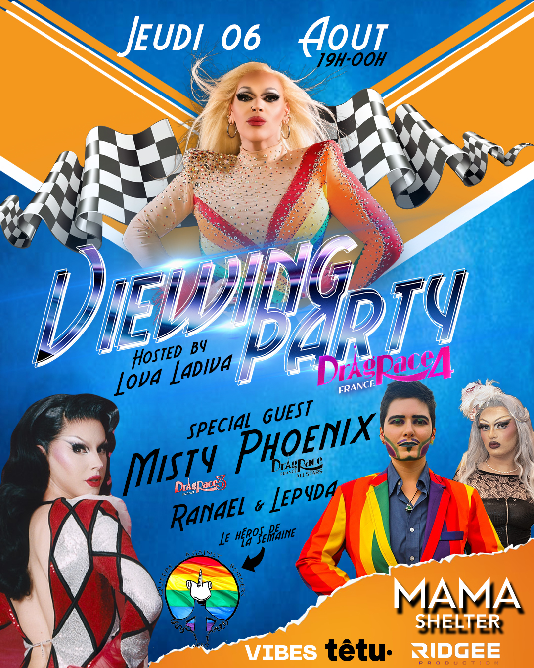 Affiche de viewing party Ridgee Production — Saison en cours