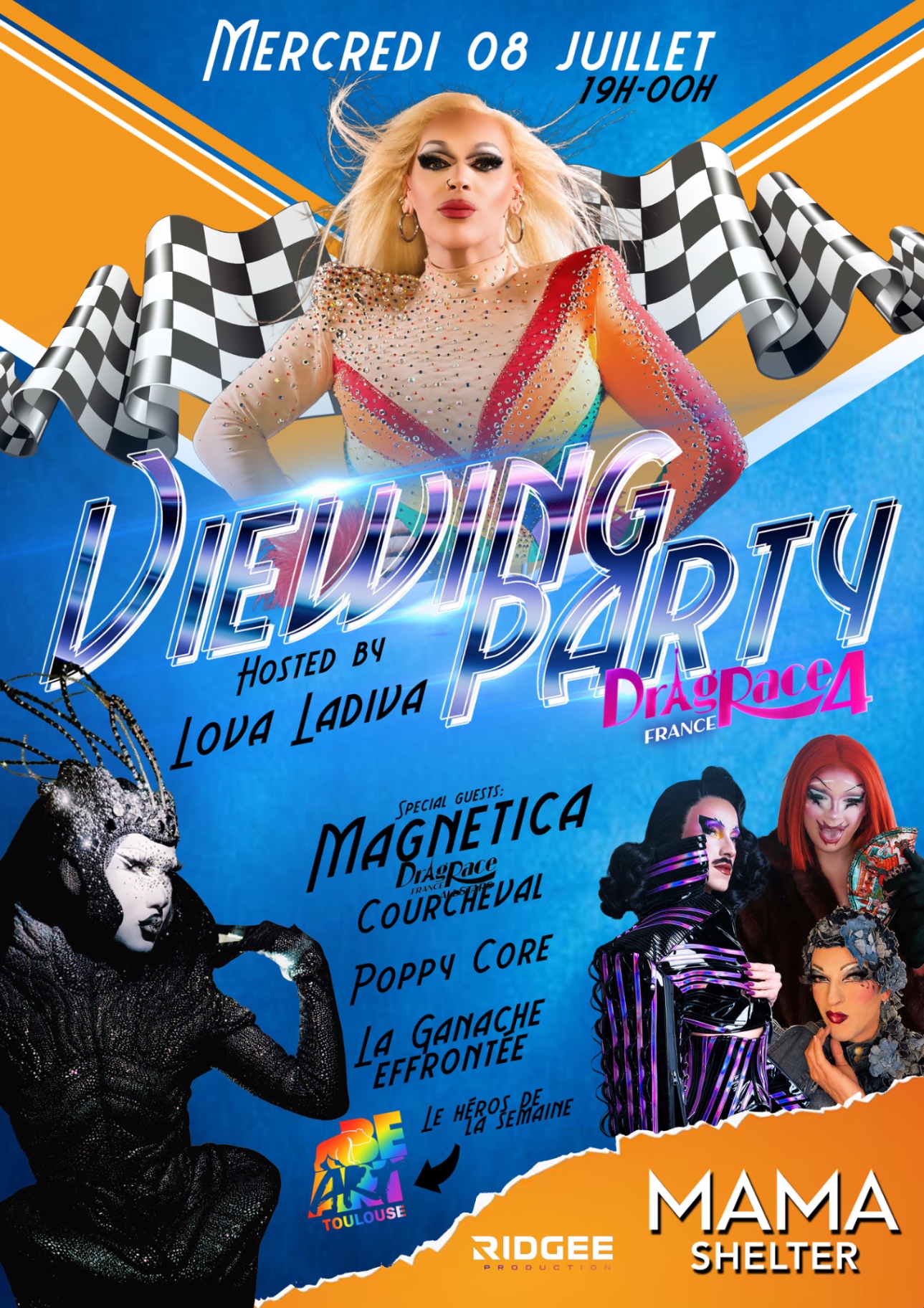 Affiche de viewing party Ridgee Production — Saison en cours