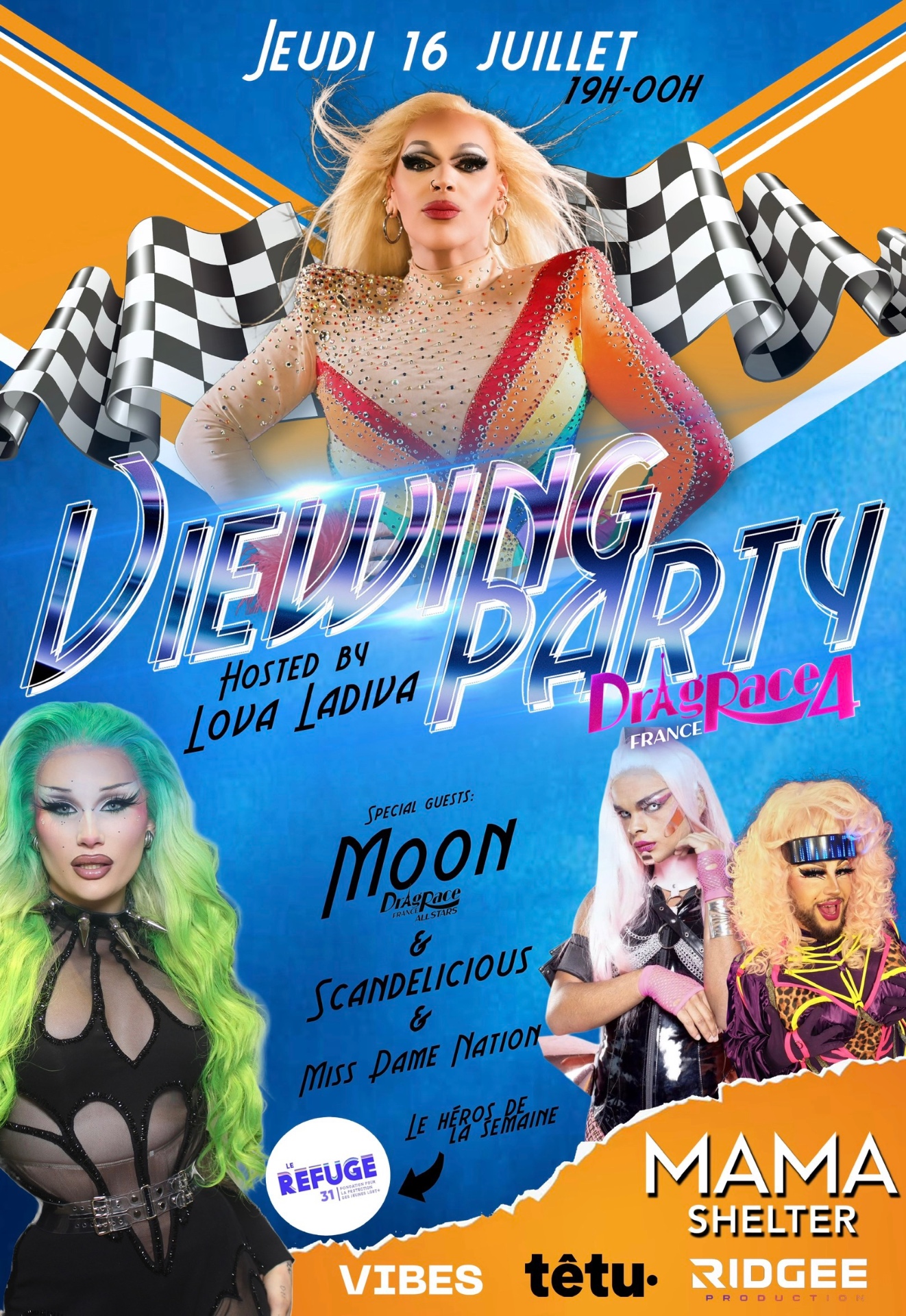 Affiche de viewing party Ridgee Production — Saison en cours