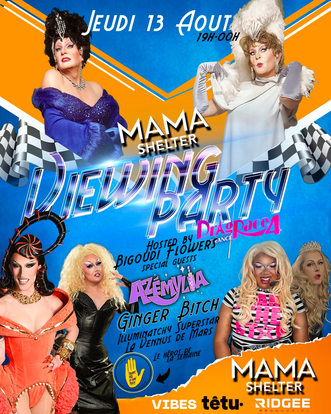 Affiche de viewing party Ridgee Production — Saison en cours